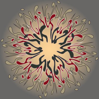 Yeni simetrik soyut mandala. Duvar kağıdı, desen dolgularını, web sayfaları, yüzey dokuları için dekoratif nesne-ebilmek var olmak kullanılmış.