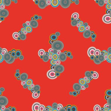 Soyut geometrik renkli seamless modeli daireler ile