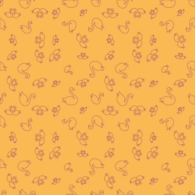 Kuğu renkli parlak seamless modeli