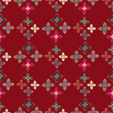 Yeni basit soyut geometrik seamless modeli ile arka plan için çiçekler