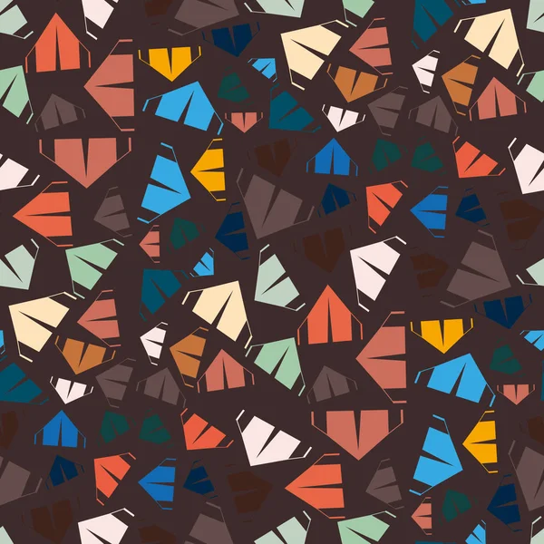 Farbe Nahtlose Muster Mit Cartoon Zelte — Stockvektor