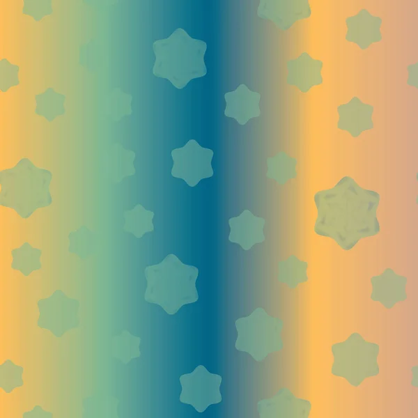 背景の星と幾何学的抽象のカラフルなパターン — ストックベクタ