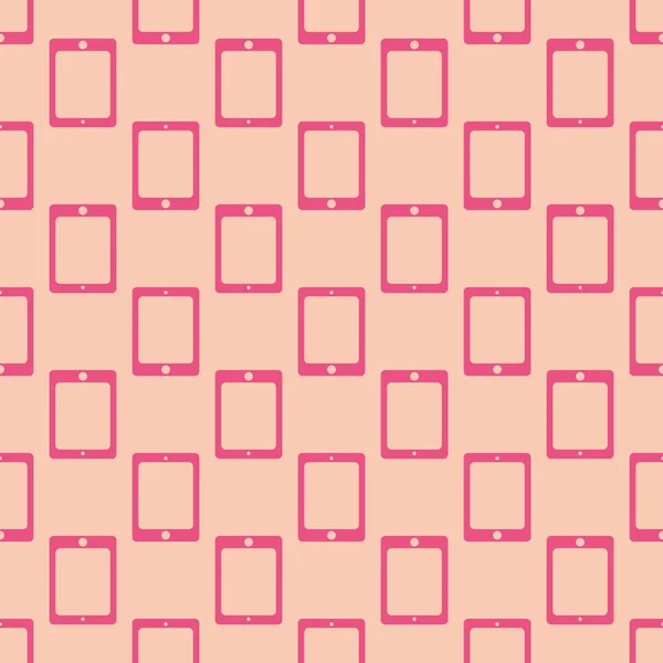Smartphone Oder Elektronisches Tablet Nahtlose Muster Hintergrund — Stockvektor