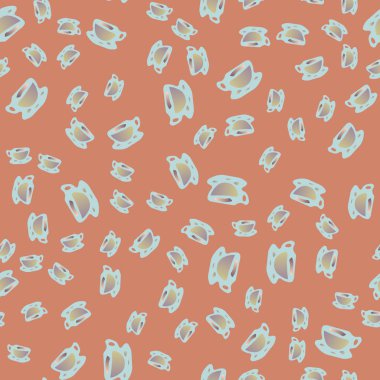 Bardak kahve veya çay arka plan seamless modeli üzerinde noktalı.