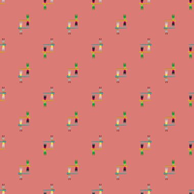 Dekoratif renkli seamless modeli ile şirin yusufçuk