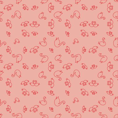 Kuğu renkli parlak seamless modeli