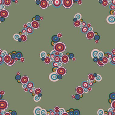 Soyut geometrik renkli seamless modeli daireler ile