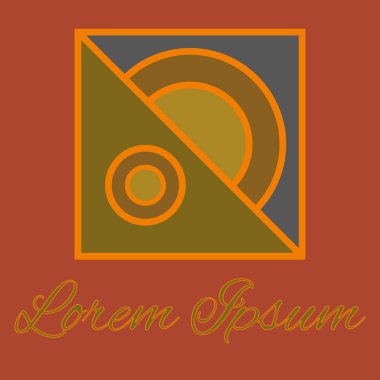 Geometrik çizgi logo. Tasarımınız için benzersiz doğrusal rozeti. Geometrik soyut şablon kavram simgesi.