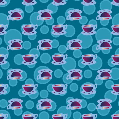 Bardak kahve veya çay arka plan seamless modeli üzerinde noktalı.