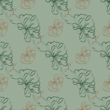 Çok renkli yay ve kurdeleler parlak seamless modeli.