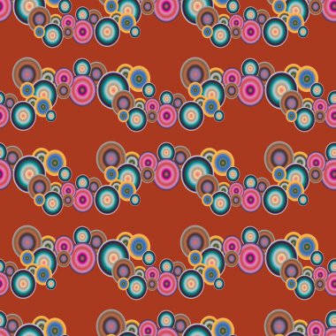 Soyut geometrik renkli seamless modeli daireler, arka plan ile