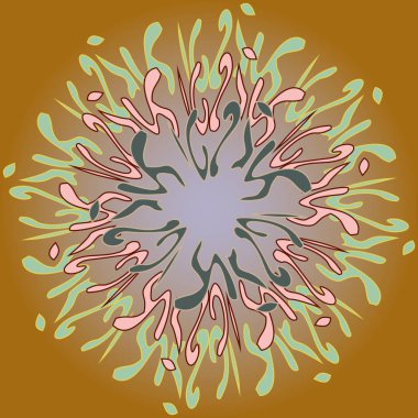 Yeni simetrik soyut mandala. Duvar kağıdı, desen dolgularını, web sayfaları, yüzey dokuları için dekoratif nesne-ebilmek var olmak kullanılmış.