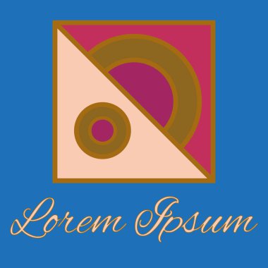 Geometrik çizgi logo. Tasarımınız için benzersiz doğrusal rozeti. Geometrik soyut şablon kavram simgesi.