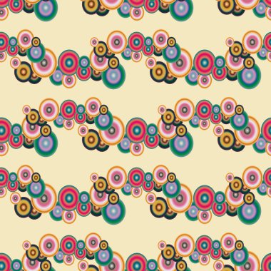 Soyut geometrik renkli seamless modeli daireler, arka plan ile