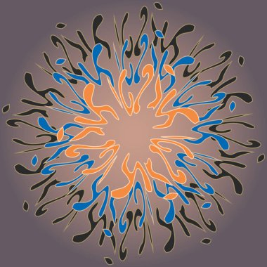 Yeni simetrik soyut mandala. Duvar kağıdı, desen dolgularını, web sayfaları, yüzey dokuları için dekoratif nesne-ebilmek var olmak kullanılmış.