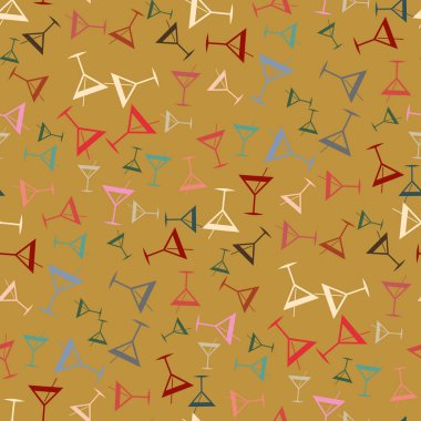 Tropik kokteyller renkli seamless modeli