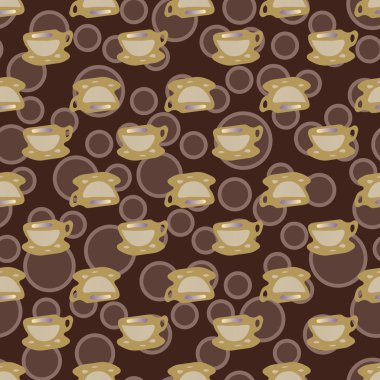 Bardak kahve veya çay arka plan seamless modeli üzerinde noktalı.