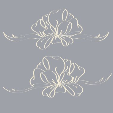 Set çekilmiş yay izole el renk arka plan üzerinde.