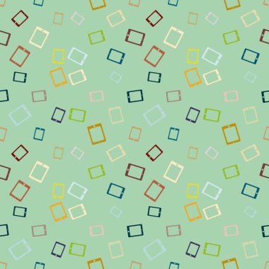 Akıllı telefon veya elektronik tablet Dikişsiz desen arka plan.