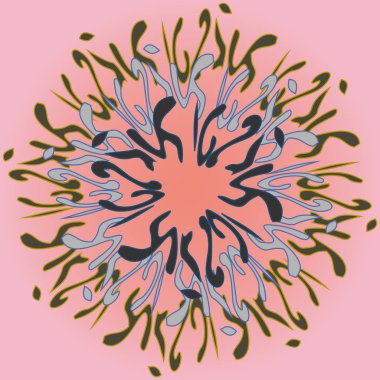 Yeni simetrik soyut mandala. Duvar kağıdı, desen dolgularını, web sayfaları, yüzey dokuları için dekoratif nesne-ebilmek var olmak kullanılmış.