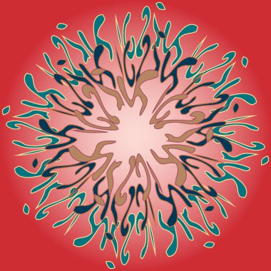 Yeni simetrik soyut mandala. Duvar kağıdı, desen dolgularını, web sayfaları, yüzey dokuları için dekoratif nesne-ebilmek var olmak kullanılmış.