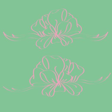 Set çekilmiş yay izole el renk arka plan üzerinde.