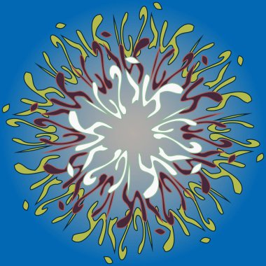 Yeni simetrik soyut mandala. Duvar kağıdı, desen dolgularını, web sayfaları, yüzey dokuları için dekoratif nesne-ebilmek var olmak kullanılmış.