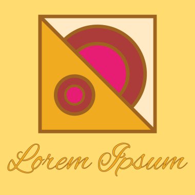 Geometrik çizgi logo. Tasarımınız için benzersiz doğrusal rozeti. Geometrik soyut şablon kavram simgesi.