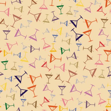 Tropik kokteyller renkli seamless modeli
