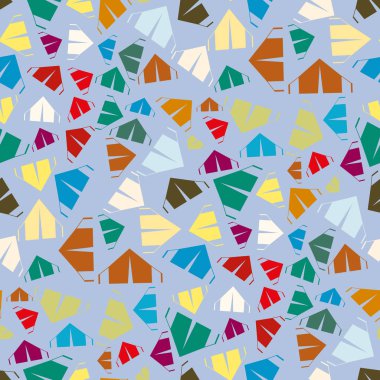 çizgi film kamp çadırları ile renk seamless modeli