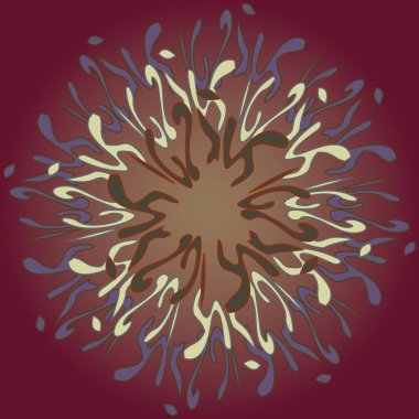 Yeni simetrik soyut mandala. Duvar kağıdı, desen dolgularını, web sayfaları, yüzey dokuları için dekoratif nesne-ebilmek var olmak kullanılmış.