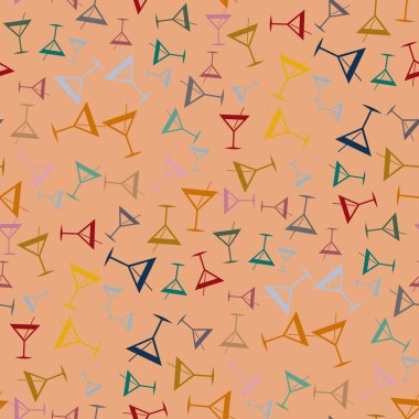 Tropik kokteyller renkli seamless modeli