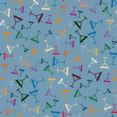 Tropik kokteyller renkli seamless modeli