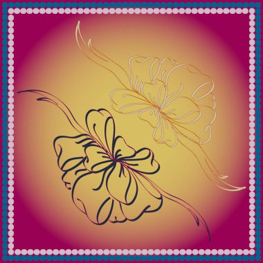 Set çekilmiş yay izole el renk arka plan üzerinde.