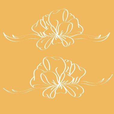 Set çekilmiş yay izole el renk arka plan üzerinde.