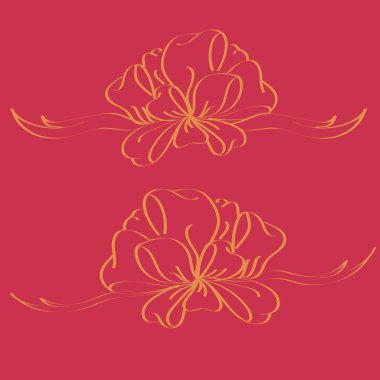 Set çekilmiş yay izole el renk arka plan üzerinde.