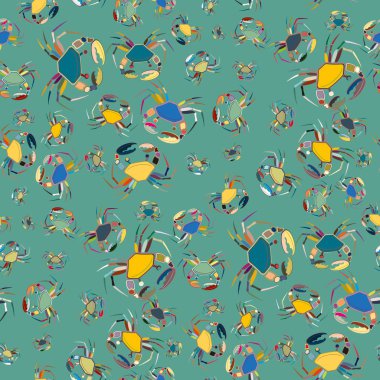 Yaz arka plan ıstakoz, vektör çizim ile 