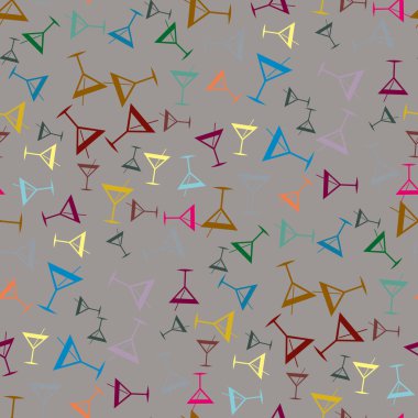 Tropik kokteyller renkli seamless modeli