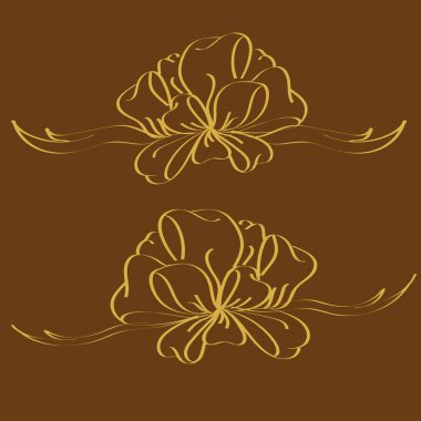 Set çekilmiş yay izole el renk arka plan üzerinde.