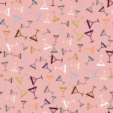 Tropik kokteyller renkli seamless modeli