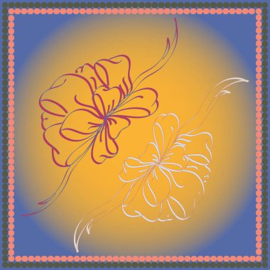 Set çekilmiş yay izole el renk arka plan üzerinde.