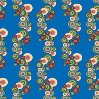 Soyut geometrik renkli seamless modeli daireler, arka plan ile