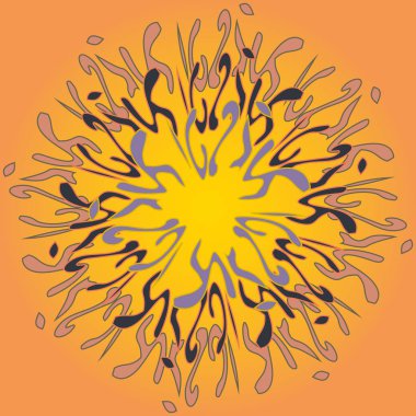 Yeni simetrik soyut mandala. Duvar kağıdı, desen dolgularını, web sayfaları, yüzey dokuları için dekoratif nesne-ebilmek var olmak kullanılmış.