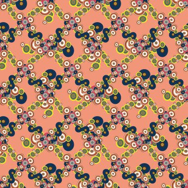 Soyut geometrik renkli seamless modeli daireler, arka plan ile