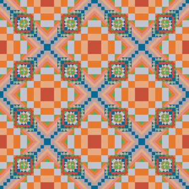 Geometrik etnik desen sorunsuz tasarım arka plan veya duvar kağıdı için