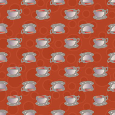 Bardak kahve veya çay arka plan seamless modeli üzerinde noktalı.