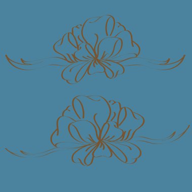 Set çekilmiş yay izole el renk arka plan üzerinde.