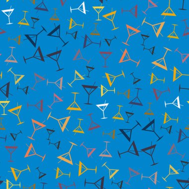 Tropik kokteyller renkli seamless modeli