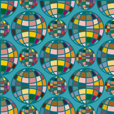 Renk seamless modeli ile işbirliği dünya küre.