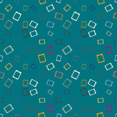 Akıllı telefon veya elektronik tablet Dikişsiz desen arka plan.